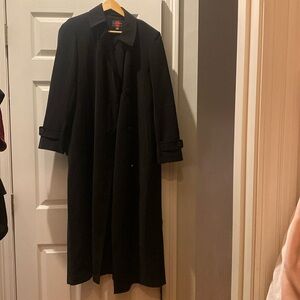 Gallery Black Classic Trench Coat